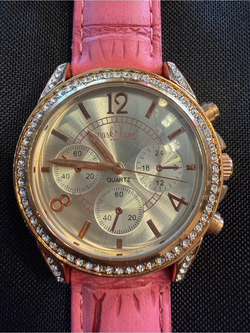 Park Lane Tutti Frutti Pink Crystal Watch Rose Gold New Needs Battery retail 156